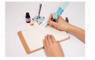 濃情蜜意，浪漫表達(dá) 四葉草少女羽毛筆禮盒，辦公與情感的完美融合